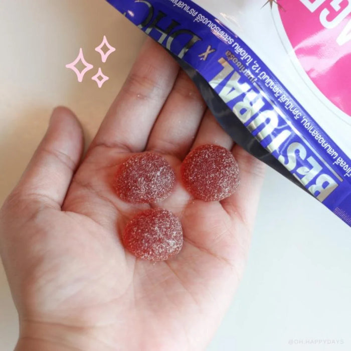 بيستورال حلوى جيلاتينية بنكهة الفراولة Bestural x DHC Collagen Gummies 40 Gummies